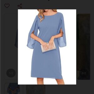 Grace Karin Women's Long Sleeve Dress in Blue